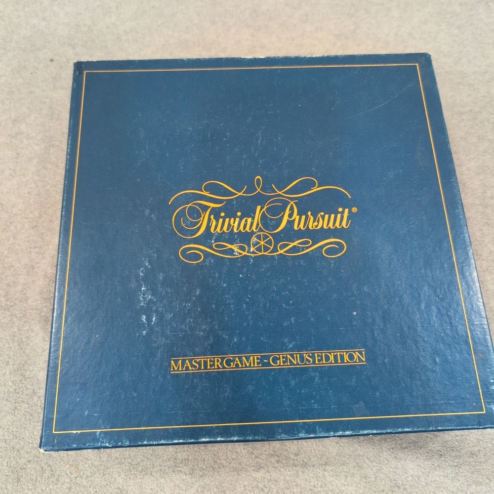 Trivial Pursuit Master Game Genus Edition 1981 Vintage Board Game Blue Box